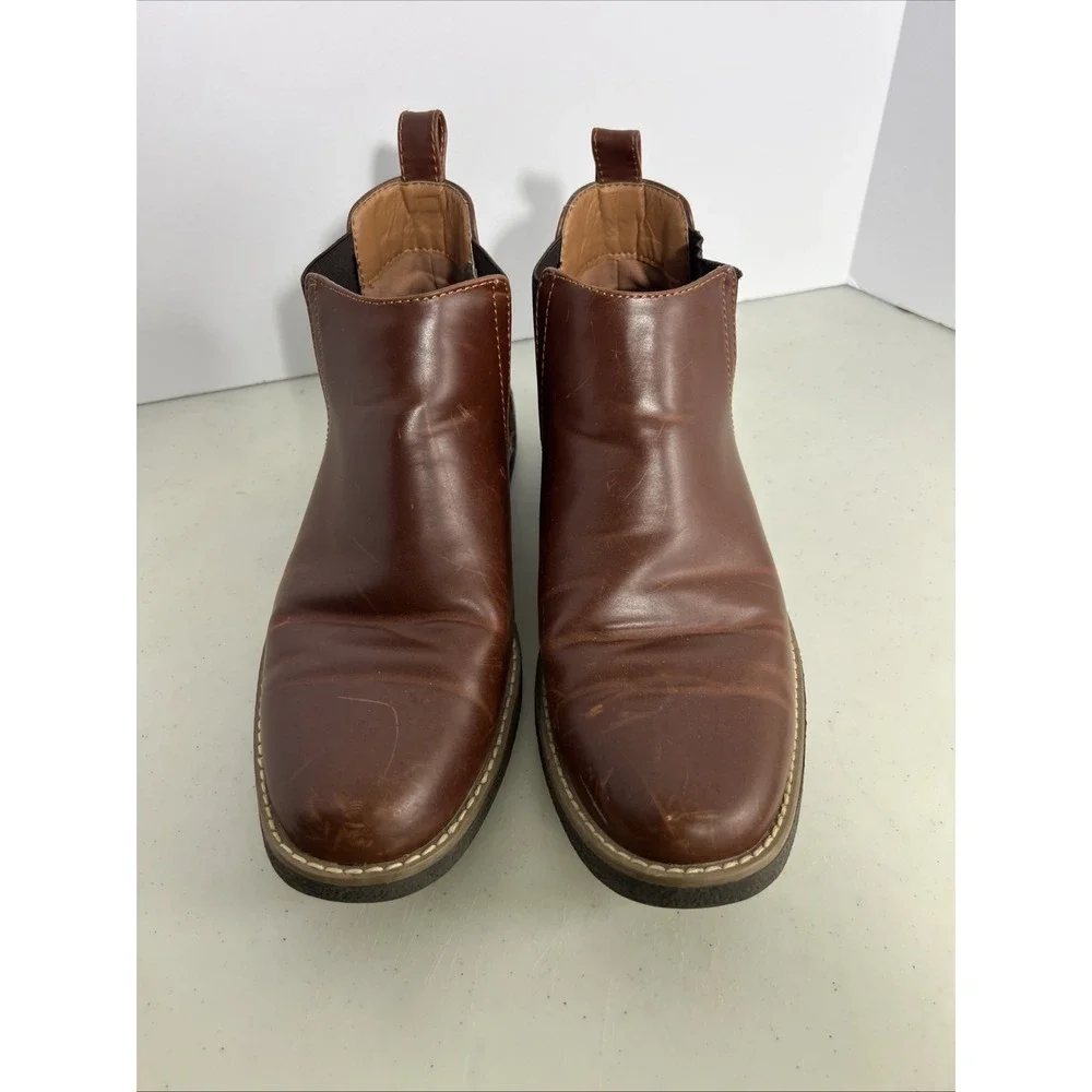 DEER STAGS Chelsea Boots Mens 8.5 M Rockland Brown Memory Foam Shoes